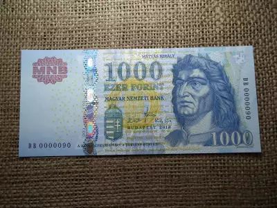 UNC 1000 Forint 2010   DB  0000090 , alacsony sorszám 