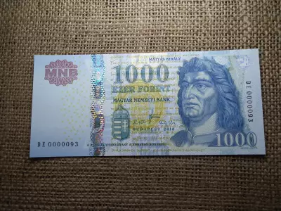 UNC 1000 Forint 2010 DE 0000093 , alacsony sorszám