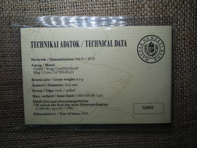 Nagy László 100 forint 2025 - Első napi veret díszcsomagolásban