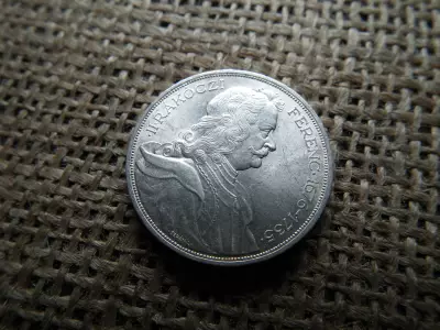 Ezüst 2 pengő 1935 , nagyon szép , Rákóczi 