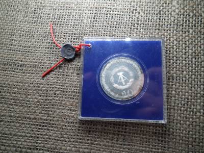 Ritka , ezüst PP 20 márka 1974 , eredeti , bontatlan tokjában , DDR , mark 