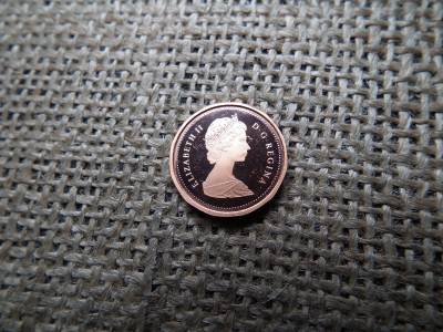 Kanada 1 cent 1987 PP , tükörveret Kanada 1 cent 1987 PP , tükörveret