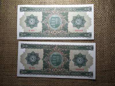 10 forint 1946 Másolat ! Vízjeles , sorszámkövető 10 forint 1946 Másolat ! Vízjeles , sorszámkövető