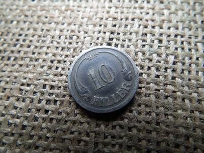 10 fillér 1942 , vas  , sherardírozott 