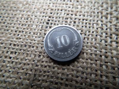 10 fillér 1942 , vas  , sherardírozott 