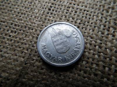 1 pengő 1941 , Magyar címer  beütéssel , ellen-jeggyel  