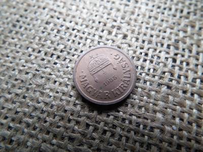 2 fillér 1935 , extra , verdefényes 2 fillér 1935 , extra , verdefényes