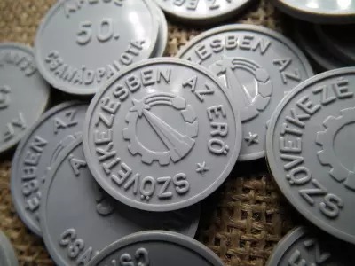 CSANÁDPALOTA ÁFÉSZ - MŰANYAG ZSETON - 50 forint , szürke ! R ! Ár/db