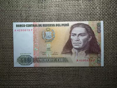 Peru 500 intis 1987 UNC  A1