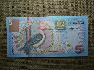 Suriname 5 gulden 2000 , UNC , A1
