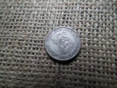 Egyesült Királyság , ezüst 6 pence 1927
