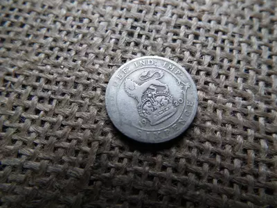 Egyesült Királyság , ezüst 6 pence 1920