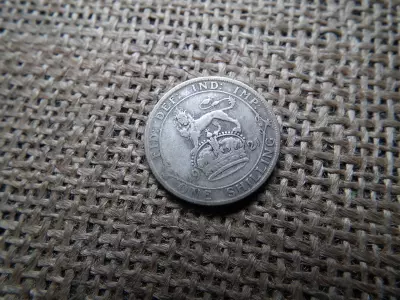 Egyesült Királyság , ezüst 1 shilling 1921