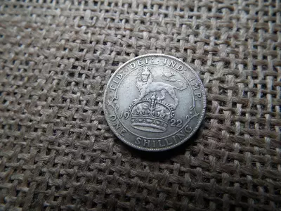 Egyesült Királyság , ezüst 1 shilling 1922