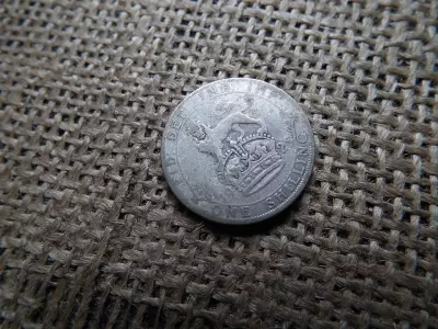Egyesült Királyság , ezüst 1 shilling 1925