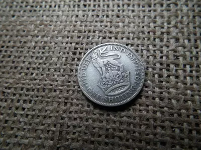 Egyesült Királyság , ezüst 1 shilling 1931