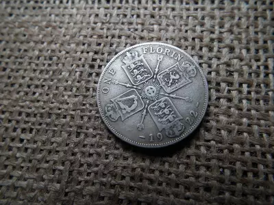 Egyesült Királyság , ezüst 1 florin 1922