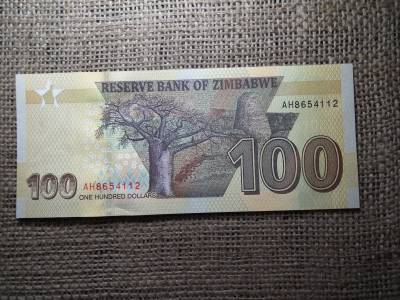 Zimbabwe 100 dollars 2020 , dollár , UNC , A2 Zimbabwe 100 dollars 2020 , dollár , UNC , A2