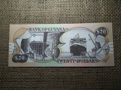 Guyana 20 dollars 2016 , dollár , UNC , A2 Guyana 20 dollars 2016 , dollár , UNC , A2