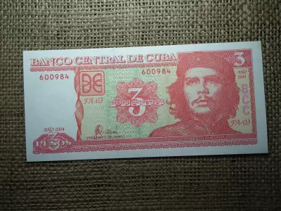 Kuba 3 pesos 2004 , UNC , Ernesto "Che" Guevara , A2