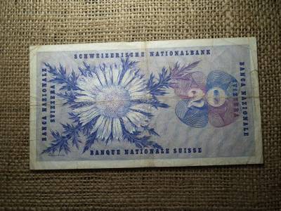 Svájc 20 francs 1968 , frank , A3 Svájc 20 francs 1968 , frank , A3