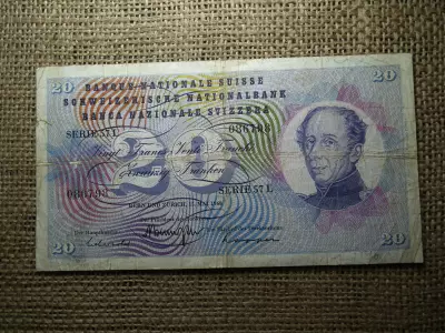 Svájc 20 francs 1968 , frank , A3