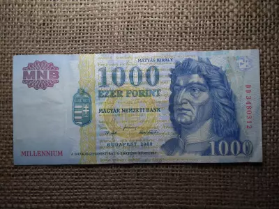 1000 FORINT 2000 DD betűjellel - MILLENNIUM - RITKA!