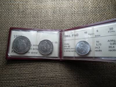 1983 évi Fao érme sor , 20 Fillér , 5 , 10 Forint , Eredeti tokban 1983 évi Fao érme sor , 20 Fillér , 5 , 10 Forint , Eredeti tokban