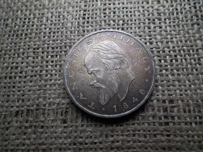 Ezüst 20 forint 1948 , Táncsics , gyönyörű patinás