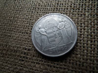 Ezüst 5 pengő 1939 , Horthy Miklós Ezüst 5 pengő 1939 , Horthy Miklós