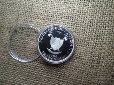 Kamerun , ezüst 1000 francs 2012 PP , frank , sífutás , CFA Kamerun , ezüst 1000 francs 2012 PP , frank , sífutás , CFA