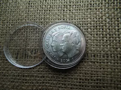 Spanyolország ezüst 12 euró 2003 , euro , I. János Károly spanyol alkotmány