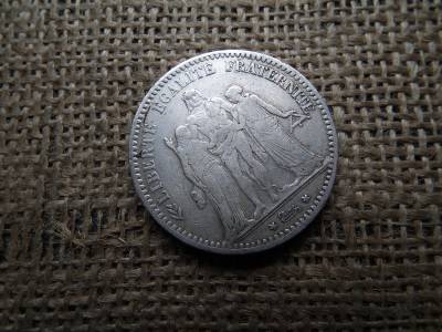 Franciaország , ezüst 5 francs 1875 , frank , Herkules Franciaország , ezüst 5 francs 1875 , frank , Herkules