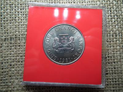 Szingapúr 5 dollars 1981 , dollár , Changi repülőtér Szingapúr 5 dollars 1981 , dollár , Changi repülőtér