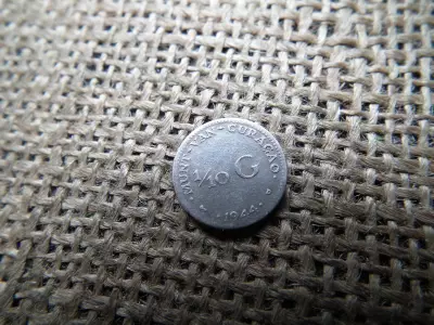 Hollandia , ezüst 1/10 gulden 1944 , Curaçao ( holland karibi )