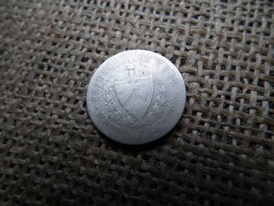 Kuba , ezüst 20 centavos 1920 Kuba , ezüst 20 centavos 1920