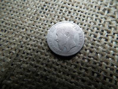 Belgium 50 centimes 1866 , cent Belgium 50 centimes 1866 , cent