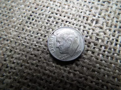 USA , ezüst dime 1959 D , 10 cent