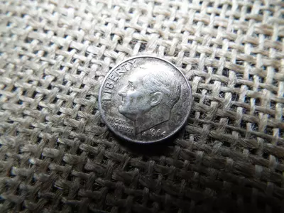 USA , ezüst dime 1964 , 10 cent