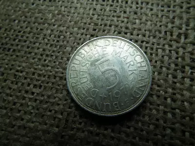 Németország , ezüst 5 márka 1972 F