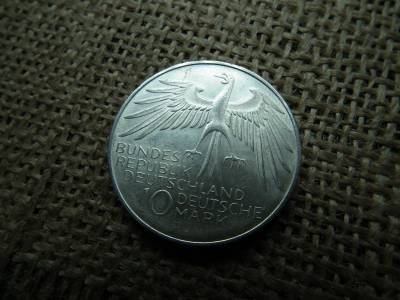 Németország , ezüst 10 márka 1972 F