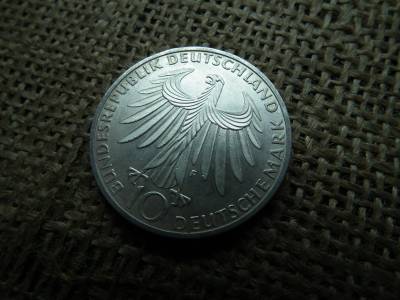 Németország , ezüst 10 márka 1972 F Németország , ezüst 10 márka 1972 F