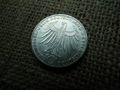 Németország , ezüst 10 márka 1972 D