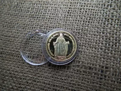 Szent István ezüst 100 pengő 1938 , aranyozott , Álló Szent István , utánveret 