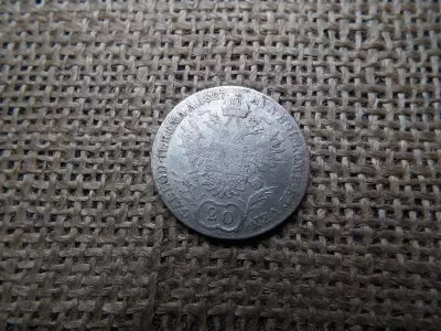 Ezüst 20 krajcár 1827 B , Frenc 