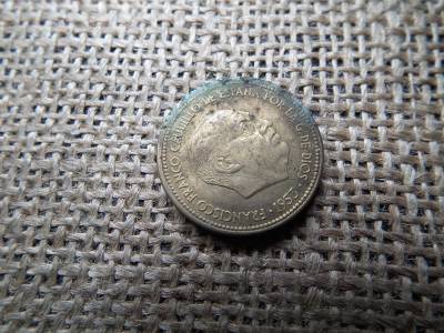 Spanyolország 2,50 pesetas , peseta 1953 , 1956 Spanyolország 2,50 pesetas , peseta 1953 , 1956