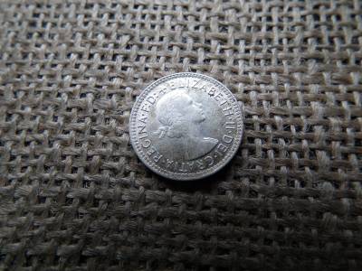 Ausztrália , ezüst 6 pence 1957 Ausztrália , ezüst 6 pence 1957