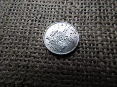 Ausztrália , ezüst 6 pence 1958
