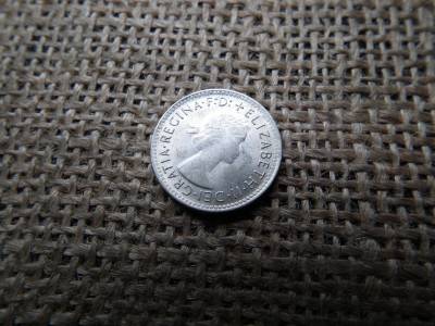 Ausztrália , ezüst 6 pence 1958 Ausztrália , ezüst 6 pence 1958