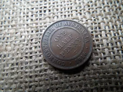 Ausztrália fél penny 1916 V. György